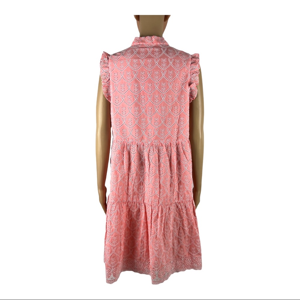 Lilly Pulitzer Womens Large Dress Briela Floral Arch Eyelet Peach NWT $238 - Picture 4 of 13